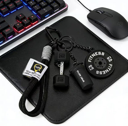 Gym Keychain Gift,Fitness Keychain Pendant, Dumbbell Keychain, Inspirational Fitness Accessory for Men and Women