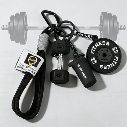 Gym Keychain Gift,Fitness Keychain Pendant, Dumbbell Keychain, Inspirational Fitness Accessory for Men and Women