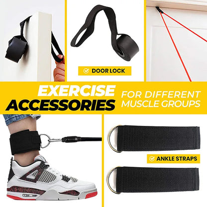 11Pcs/Set Pull Rope, Resistance Bands, Portable Fitness Equipment, Ankle Strap, Chest Expander, Elastic Exercise Band